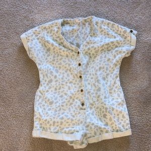 Cheeta print romper size medium